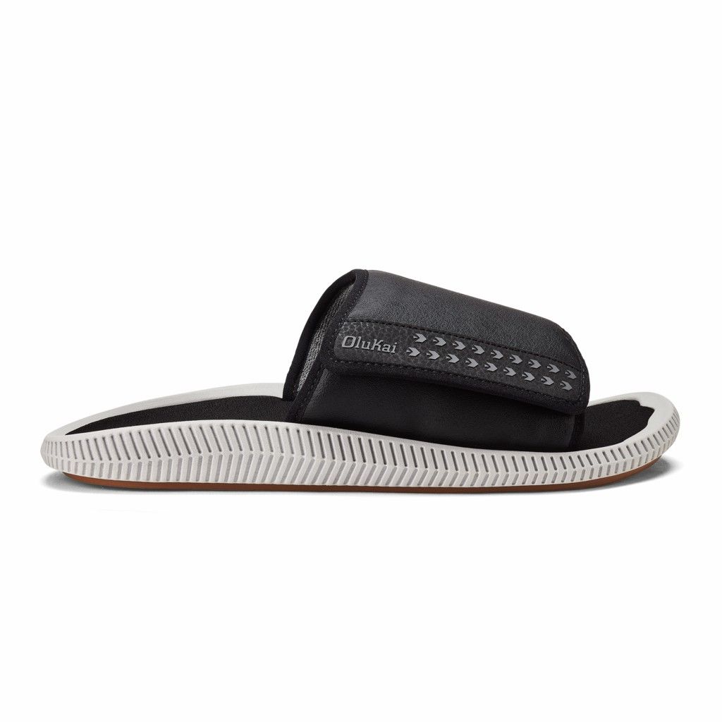 Olukai Men's Ulele Olu Slide - Black US014-257